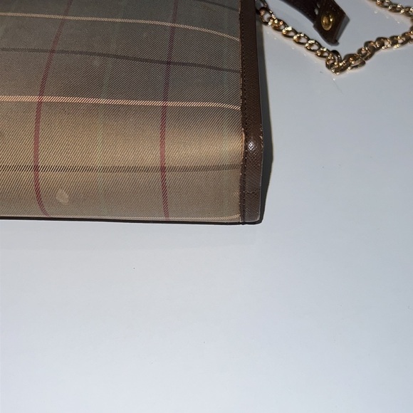 Burberry Vintage Brown Plaid Canvas Authentic Designer Clutch Shoulder Bag - Picture 8 of 15